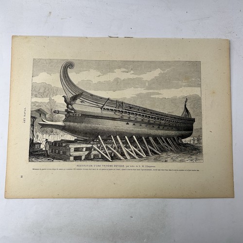 Litografia antica trireme