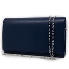 Pochette blu donna ecopelle