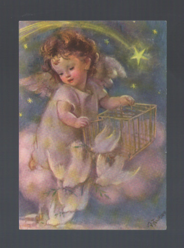 Cartolina zandrino la pace - a.,