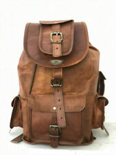 Zaino in vera pelle borsa donna tracolla borsa S marrone zaino da viaggio nuovo