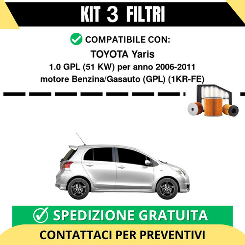 Kit filtri tagliando - filtri, per