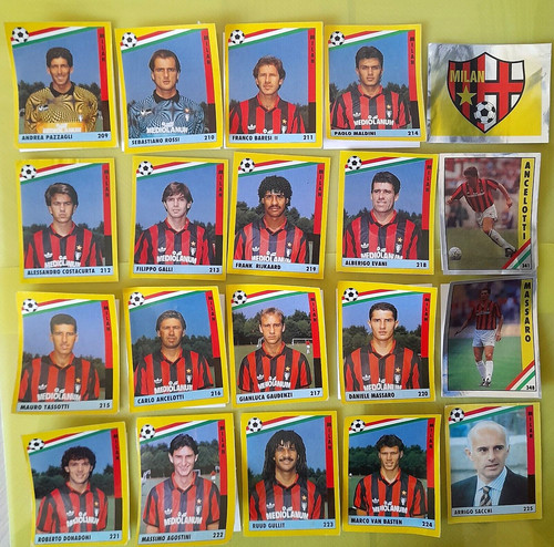 Lotto figurine milan 1991 x - 20,