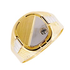 Anello Uomo Oro Giallo 18 kt e