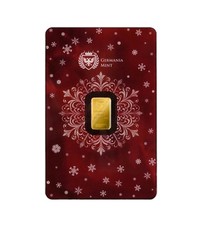Lingotto oro 1g Germania Mint Natale 1 grammo 9999 oro blister 24 carati