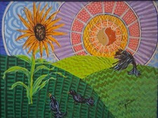 Quadro acrilico su tela "Sole"