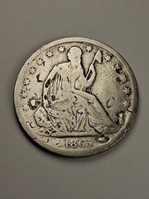 Mezzo dollaro argento 1865 S