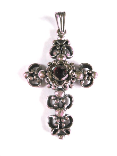 Antico pendente croce argento - antico,