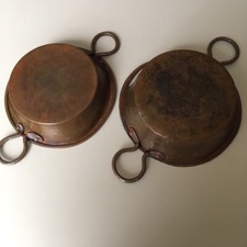 Coppia di pentole in Rame
