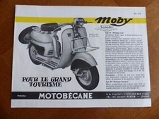 Prospectus Catalogue Moto scooter : MOTOBECANE moby scooter / mai 1957