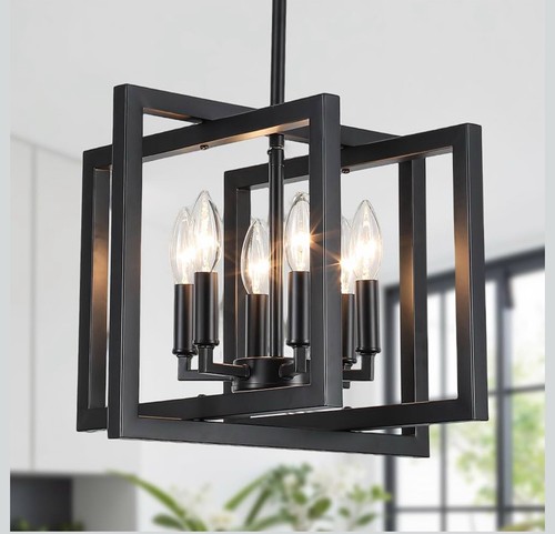 Lampadario nero luci e12 - lampadario,