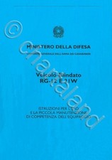ESERCITO ITALIA VBL Iveco RG12 e 21W 2006 Carabinieri Manual Manutenzione  - DVD