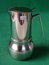 CAFFETTIERA STELLA SAN FRANCISCO 4/2 TAZZE ACCIAIO INOX 18/10 VINTAGE. DE82