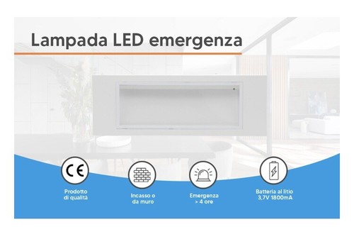 Lampada emergenza led luce - di,