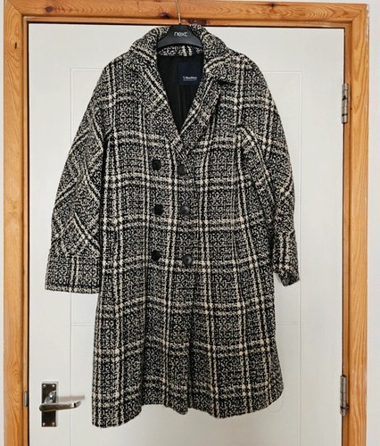 Max mara checked coat size - checked,