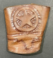 Polsino da polso vintage anni '40-50 Lone Star corno lungo toro cowboy equitazione pelle