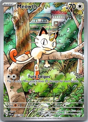 Illustrazione meowth rara - illustrazione,