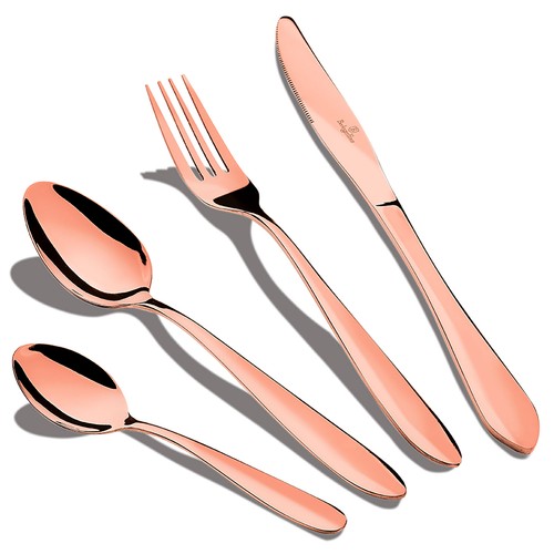 Set posate dorate pezzi - set, di
