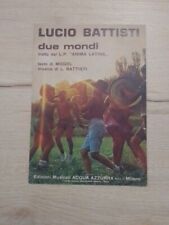 Lucio Battisti Due Mondi Anima Latina Spartito Sheet Music