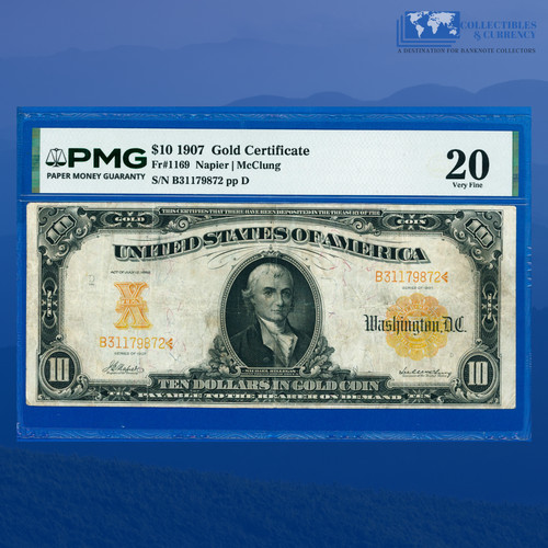 1169 1907 10 - $10, dollari