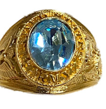 Anello Militare Blu CZ Luce