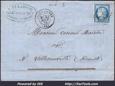 FRANCE N° 60A SUR LETTRE GC
