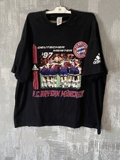 Vintage Adidas FC Bayern Monaco 1997 Double-Sides T-shirt Coppa maglia logo