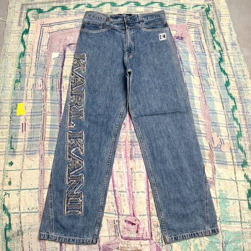 Jeans blu vintage karl kani - blu,