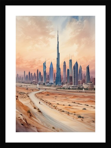 Epic dubai skyline con cornice - epic,
