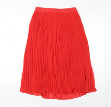 Gonna midi plissettata rossa