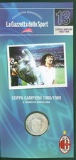MEDAGLIA MILAN LA GAZZETTA DELLO SPORT COPPA CAMPIONI 1988/1989 BARCELLONA