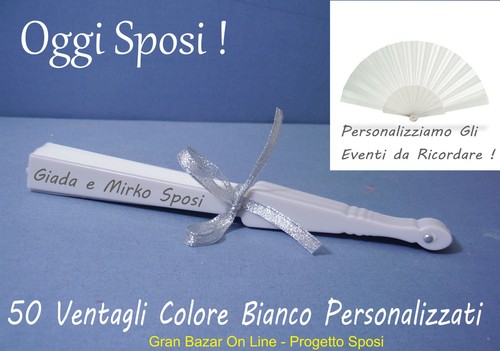 Sposi ventaglio bianco - sposi,