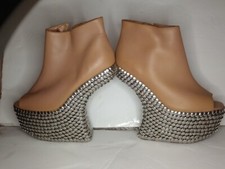 Stivaletti Jeffrey Campbell Night Tick Zeppa Borchie Pelle Punta aperta Taglia: 8M