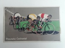 Cartolina Pubblicitaria Pneumatici Continental Bicicletta Ciclismo Sport Milano
