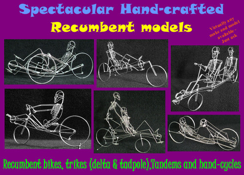 Handmade wire recumbent cycles - handmade,