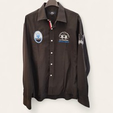 Camicia LA MARTINA Buenos Aires Maserati manica lunga ricamata