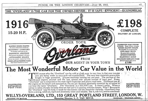 Ww1 advert willys overland - ww1,