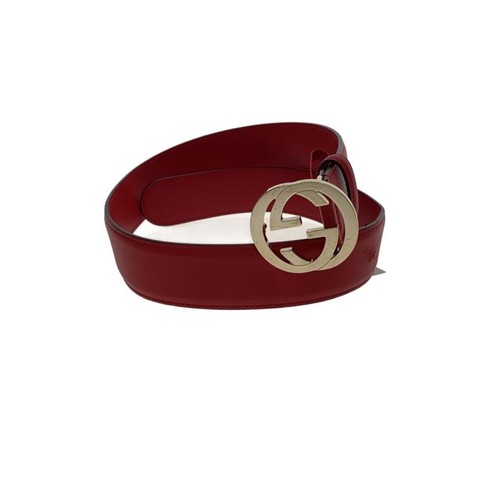 GUCCI◆Cintura/Pelle/ROSSO/Do