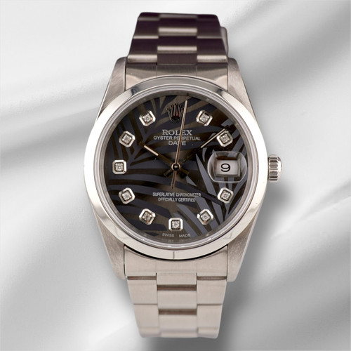 Rolex date 34mm donna grigio - 34mm,