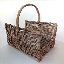 CESTO PORTA LEGNA VIMINI CANNA