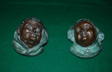 Coppia teste bronzo - teste,