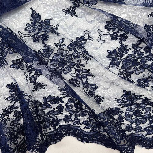 Tessuto tulle ricamato - tulle, giada