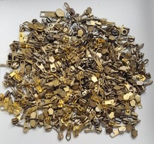 LOTTO 100 PEZZI TIRALAMPO TIRETTI OTTONE ORO ZIP CERNIERE LAMPO VARIE MISURE