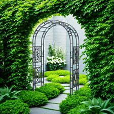 Pergola da giardino traliccio metallo arco da giardino arco per cancello sostegno per rampicanti arco per rose cancello XXL