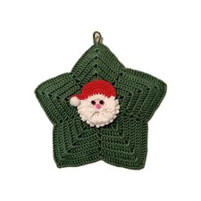 PRESINA NATALIZIA FATTA A MANO ALL'UNCINETTO