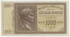 1000 DRACME OCCUPAZIONE