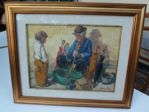 Pittore quadro olio tela - quadro, su