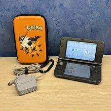 New Nintendo 3DS XL Nero Dual Doppio IPS RARO Display + Caricatore E Cover