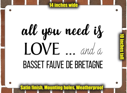 Metal sign basset - fauve, de