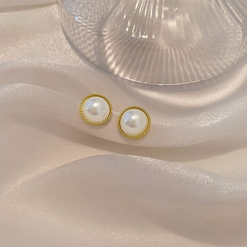 Borchie cuore perla - cuore, con