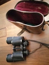 Carl Zeiss Jena Dekarem 10x50 Binoculars And Original Vintage Leather Case Strap